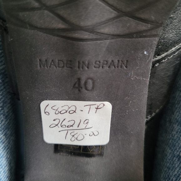 Dorking by Fluchos Spanish leather slip on ankle bootie heels size 40 / 8.5 - Picture 10 of 11